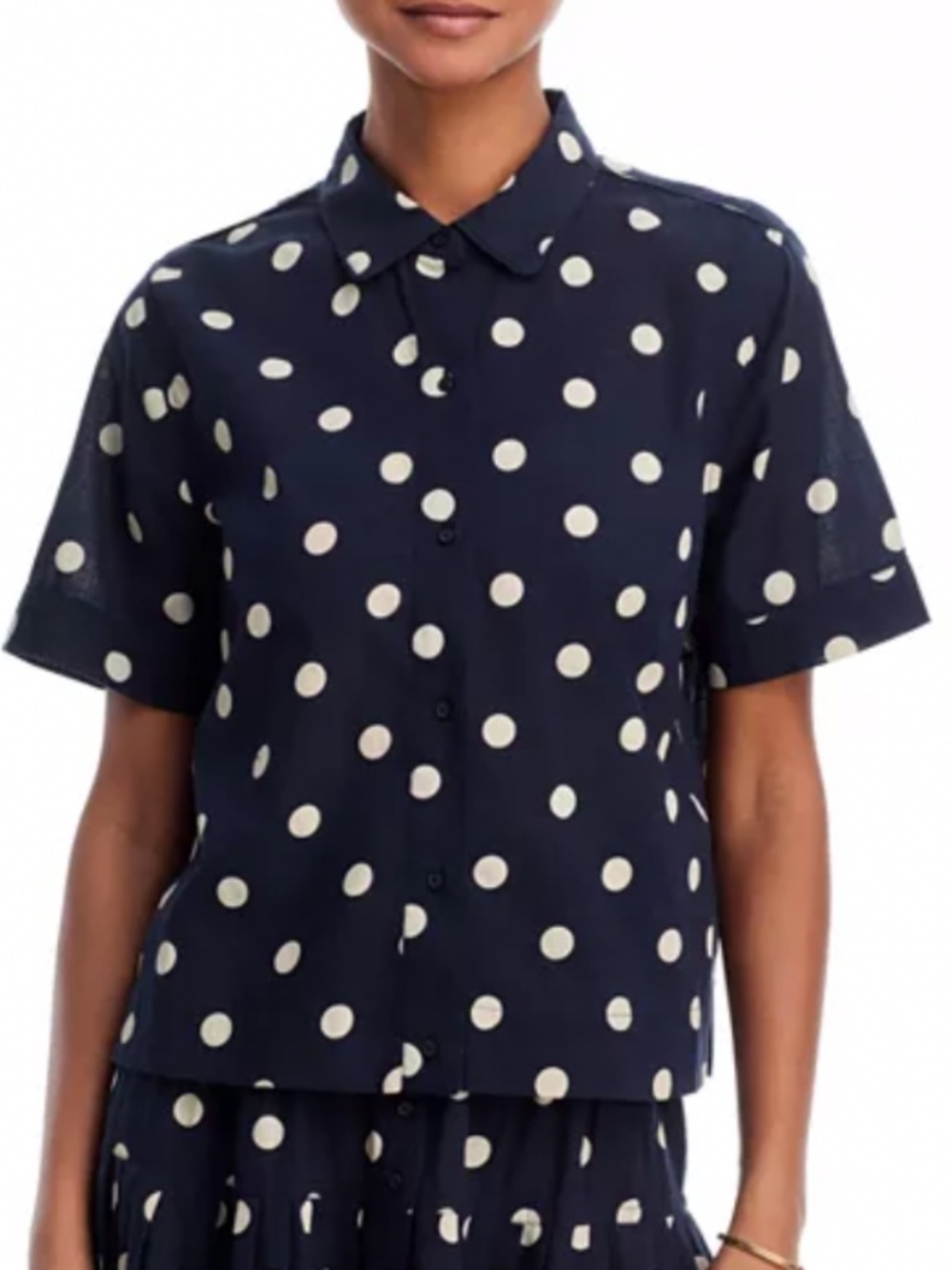 New with tags THE GREAT. "The Messenger" polka dot blouse size 3